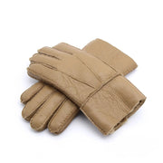 Men's Sheepskin Leather Gloves — Warm Lined | Black, Blue, Khaki & Yellow – view 6