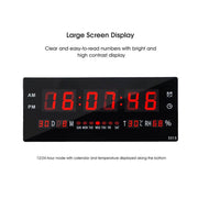 36CM Large LED Wall Desk Clock With Calendar Temperature – view 3