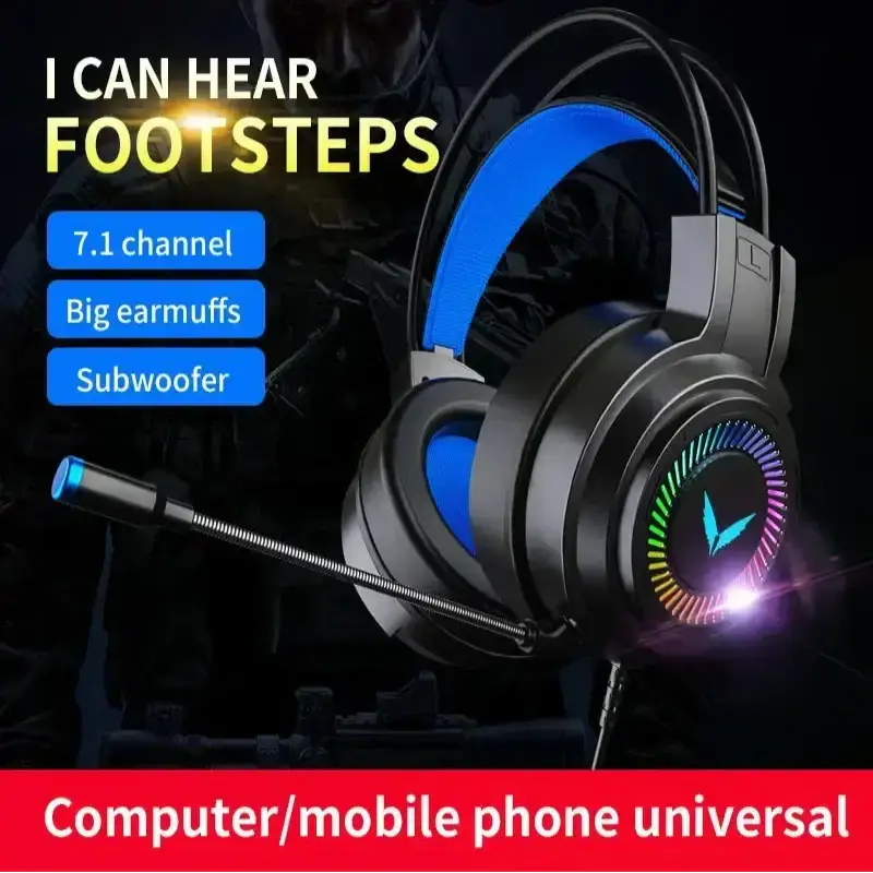 7.1 Gaming Headset with Mic & LED (3 coours available) – view 3
