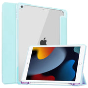 iPad 10.2 Case Cover Clear Back Pencil Holder Slot – view 1