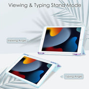iPad 10.2 Case Cover Clear Back Pencil Holder Slot – view 2