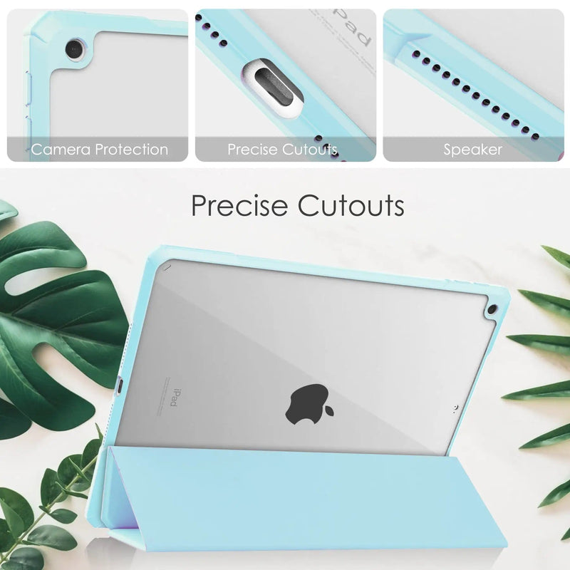 iPad 10.2 Case Cover Clear Back Pencil Holder Slot – view 3