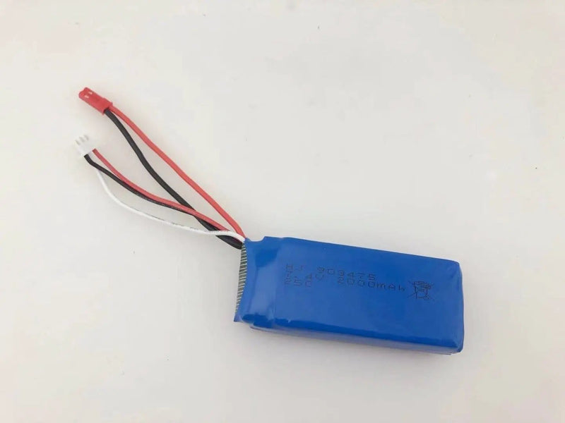7.4V 2500mAh Red Li-Po Rechargeable Battery for Drone – view 1