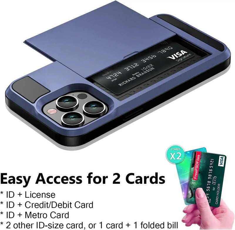 iPhone 15 Pro Max Case - Card Holder Drop Protection Screen Protector (PR8402 (2)) – view 3