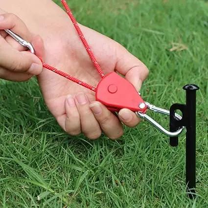 ECOTREK Ecotrek Reflective Ratchet Guy Ropes – Adjustable Tent Tie Down Ropes with Pulley JP5687 Ecotrek Reflective Ratchet Guy Ropes – Adjustable Tent Tie Down Ropes with Pulley JP5687