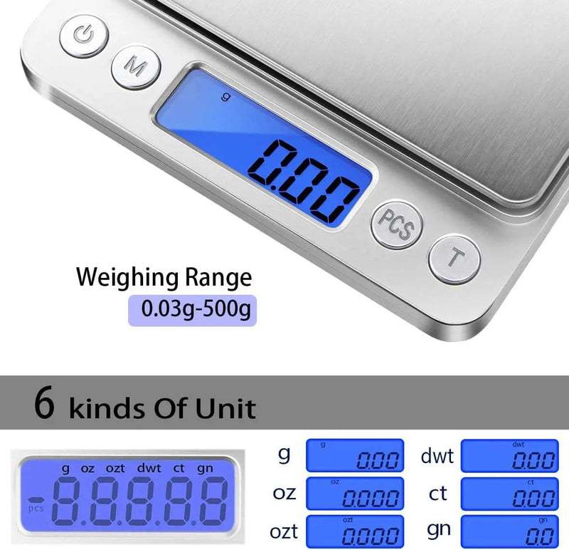 salelink.co.nz Unbranded Kitchen Scale 500g/ 0.01g Weight Scale Kitchen Scale 500g/ 0.01g Weight Scale | Action Outdoors NZ