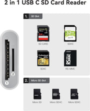 Type C to SD Card Reader Camera Adapter Phone Macbook USB-C – view 3