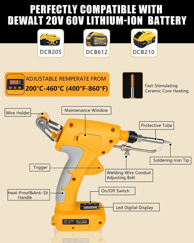Soldering Welding Welder Iron for Dewalt 18V Battery – view 6