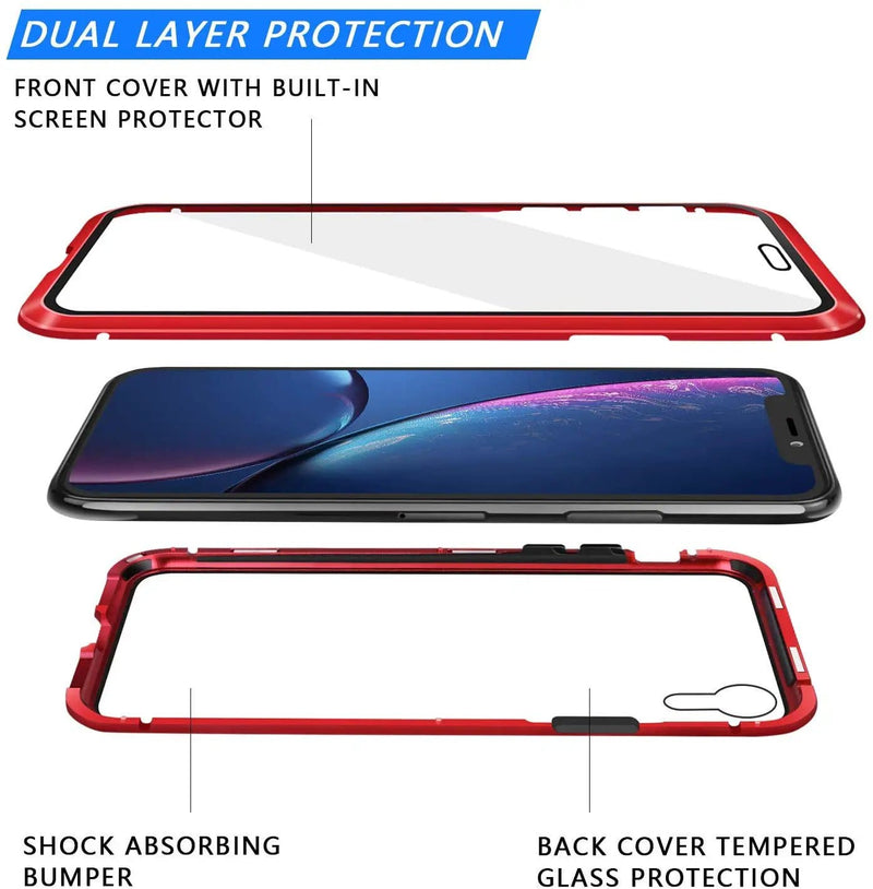 salelink.co.nz Unbranded iPhone XR Case iPhone XR Case With Built In Screen Protector Red