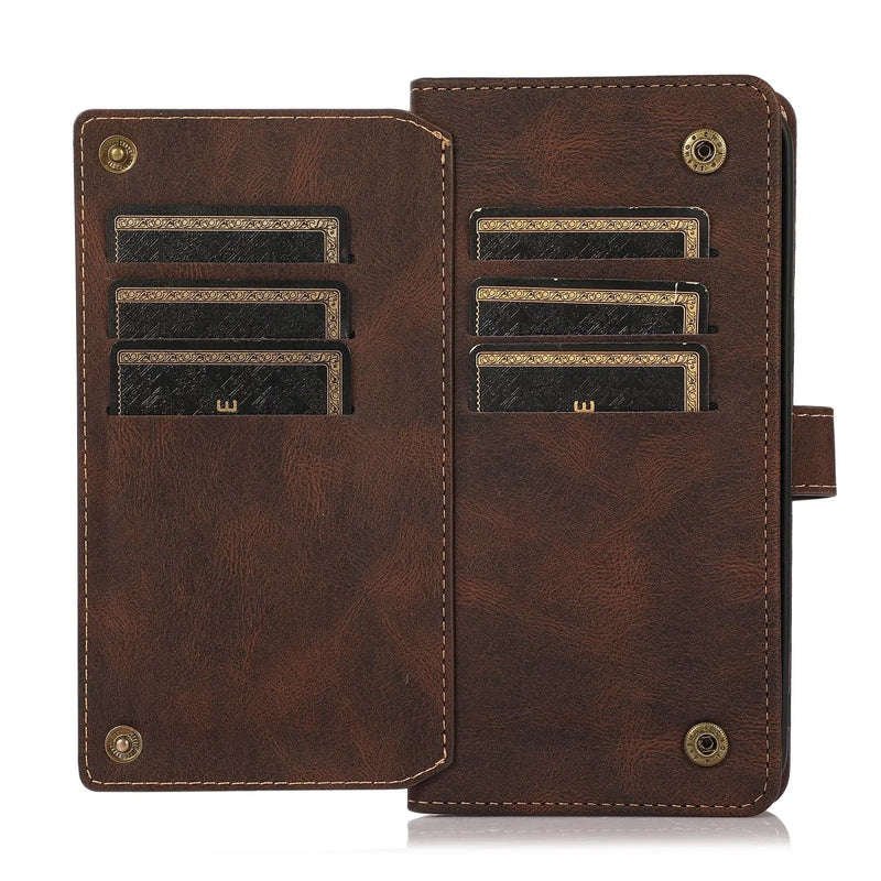 salelink.co.nz Unbranded iPhone 13 Pro Max Case Brown PU Leather Wallet Case For iPhone 13 Pro Max