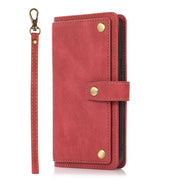 salelink.co.nz Unbranded iPhone 13 Pro Case Red PU Leather Flip Wallet Case For iPhone 13 Pro
