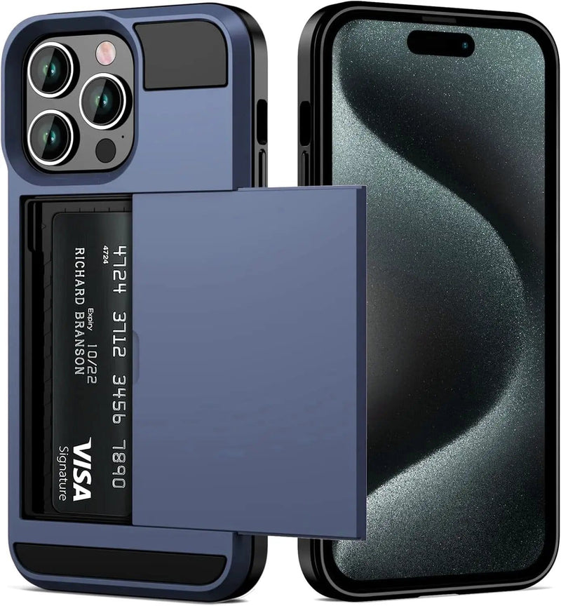 iPhone 15 Pro Max Case - Card Holder Drop Protection Screen Protector (PR8402 (2)) – view 1