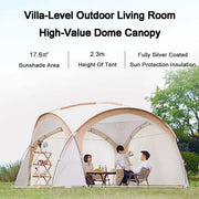 ECOTREK Canopy Dome Canopy Gazebo Tent – 4.2 × 4.2 × 2.3m LCF28517 Dome Canopy Gazebo Tent – 4.2 × 4.2 × 2.3m LCF28517