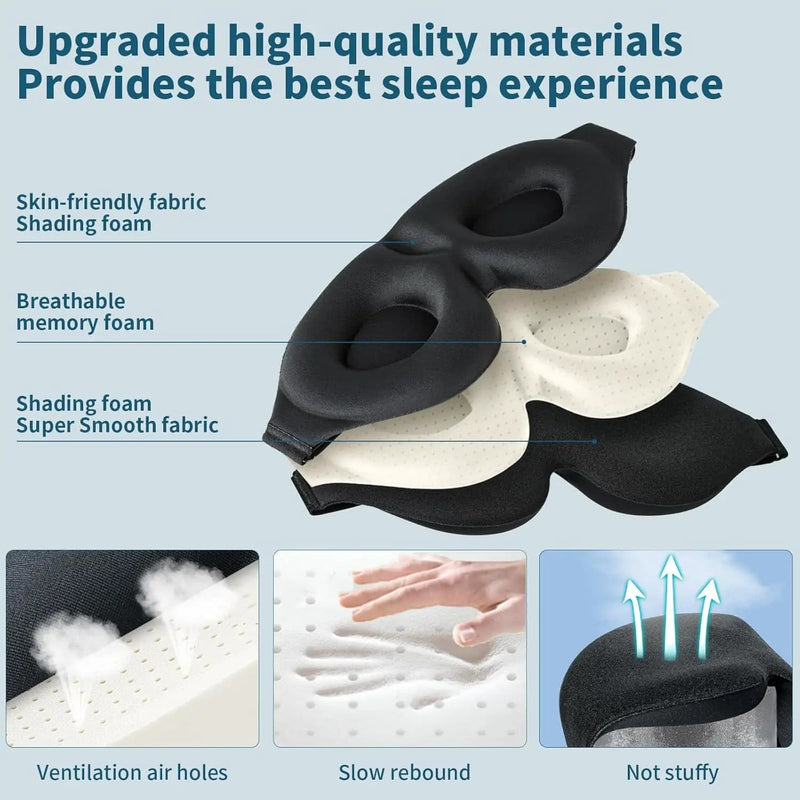 Travel Sleep Eye Mask 3D Memory Foam Padded Light Sleeping Blindfold – view 3