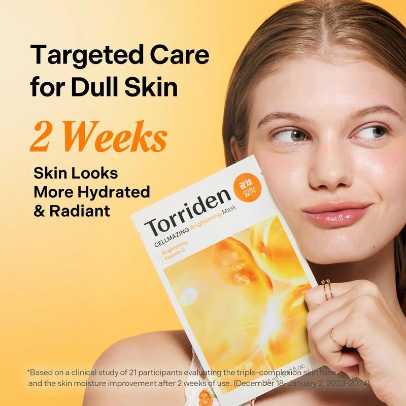 Poppy Gifts Skin Care Torriden Cellmazing Vita C Brightening Mask 10 Pack Torriden Cellmazing Vita C Brightening Mask 10 Pack