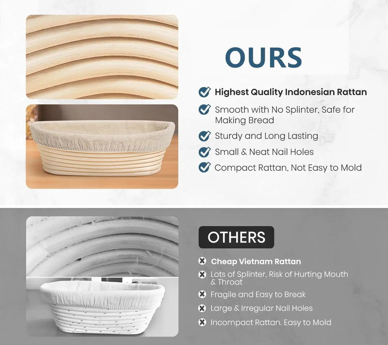 salelink.co.nz Unbranded Bread Proofing Basket Set Bread Proofing Basket Set | Action Outdoors NZ