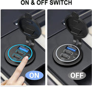 12V USB Outlet Type C Car Charger Socket Fast Charging – view 4