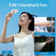 Handheld Mini Fan Portable USB Pocket Fan with Power Bank, Flashlight – view 6