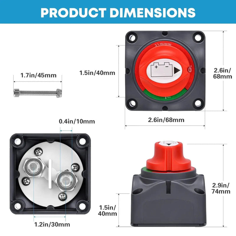 salelink.co.nz Unbranded Battery Isolator Switch 12V On/Off Battery Isolator Switch 12V On/Off | Action Outdoors NZ