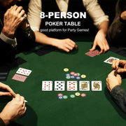 48 Inch Foldable Poker Table Top for 8 Players Chips Tray & Cup Holders Texas – view 2
