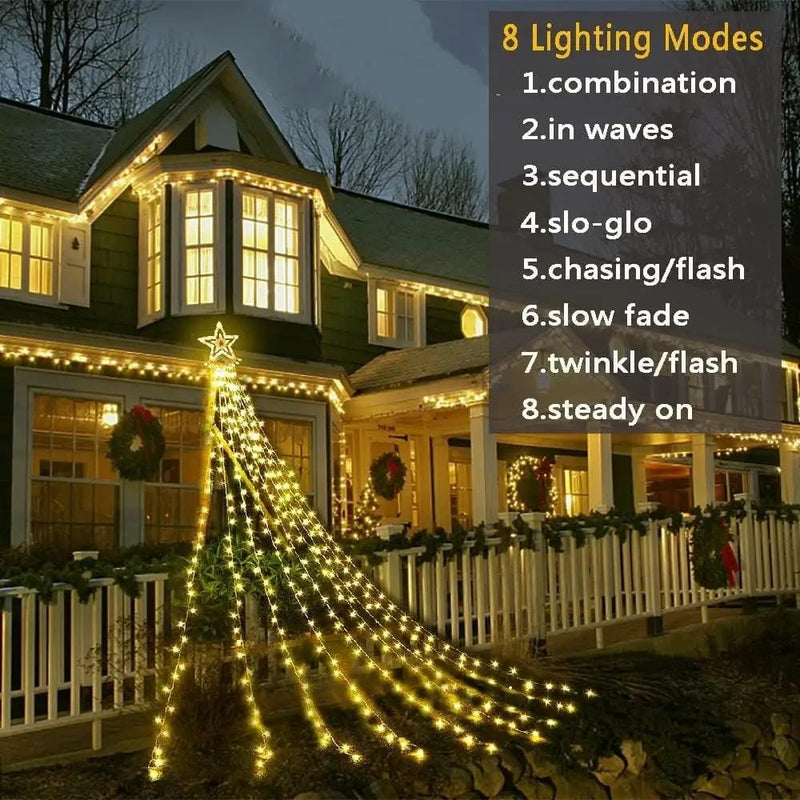 Christmas Lights Outdoor Waterfall Light Decoration – view 6