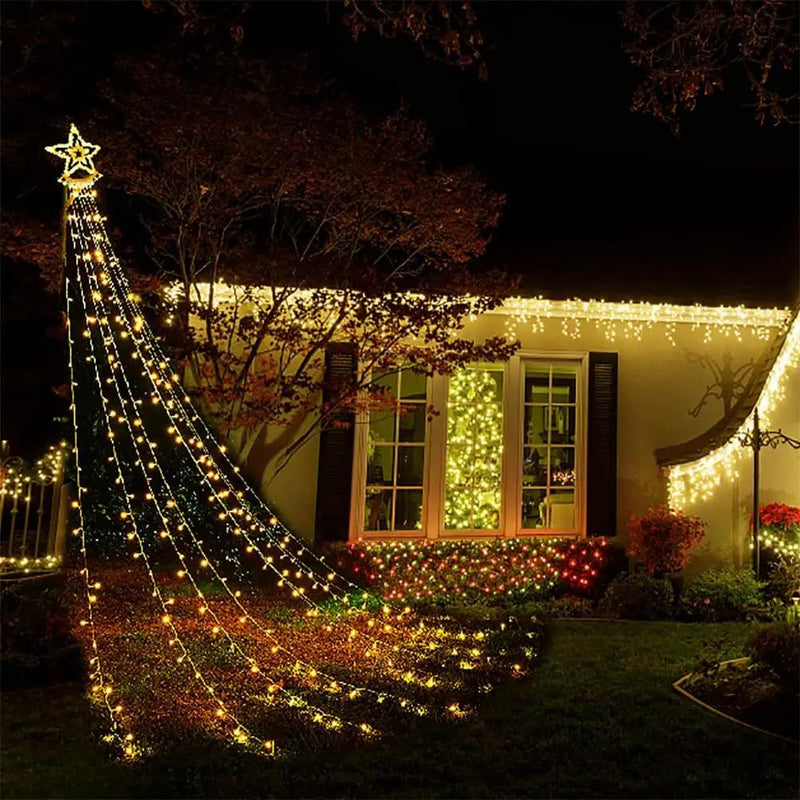 Christmas Lights Outdoor Waterfall Light Decoration – view 2
