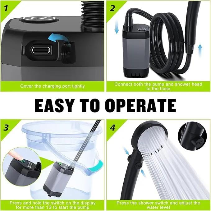 salelink.co.nz Unbranded Electric Shower Pump with Shower Head Electric Shower Pump with Shower Head | Action Outdoors NZ