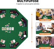 48 Inch Foldable Poker Table Top for 8 Players Chips Tray & Cup Holders Texas – view 3