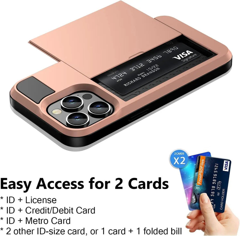 salelink.co.nz Unbranded iPhone 15 Pro Case iPhone 15 Pro Case - Card Holder Drop Protection Screen Protector (...