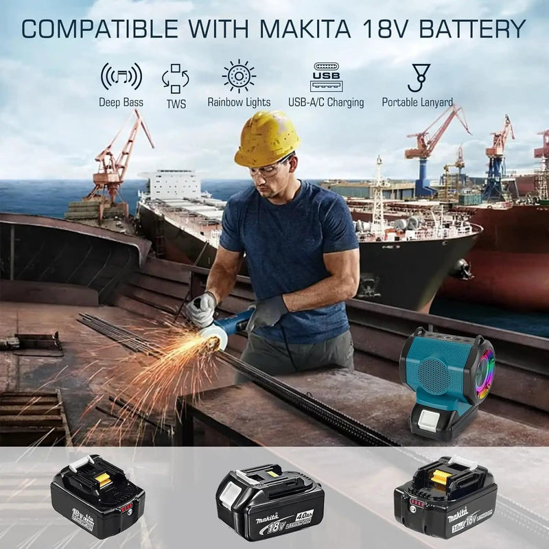 Bluetooth Speaker fits Makita 18V Battery – view 4