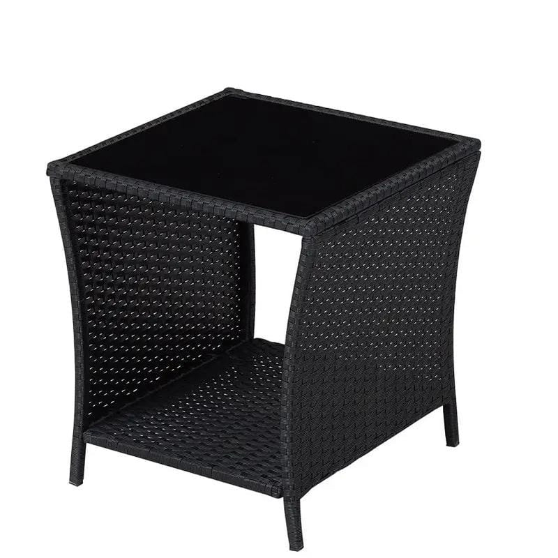 PE/PVC Rattan Patio Chairs & Round Table 3PC Set – view 5