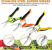 3PCS Garden Pruning Scissors Shears Clippers Set – view 6