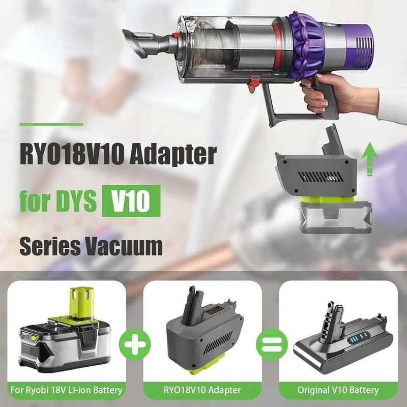 Ryobi 18V Battery to Dyson V10 Battery Adapter Converter – view 5