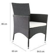 PE/PVC Rattan Patio Chairs & Round Table 3PC Set – view 7