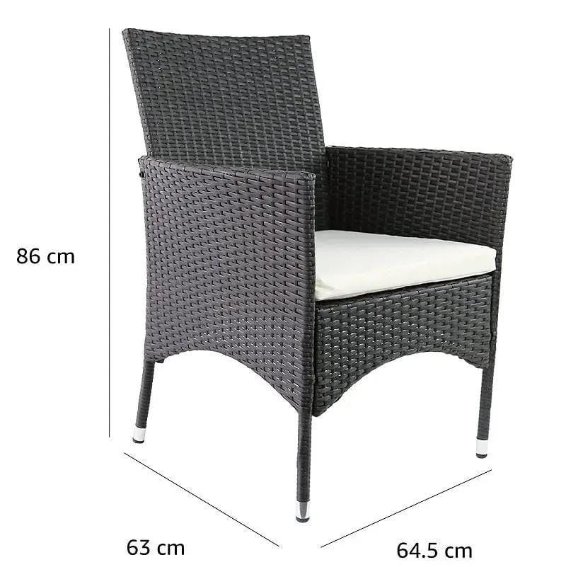 PE/PVC Rattan Patio Chairs & Round Table 3PC Set – view 7