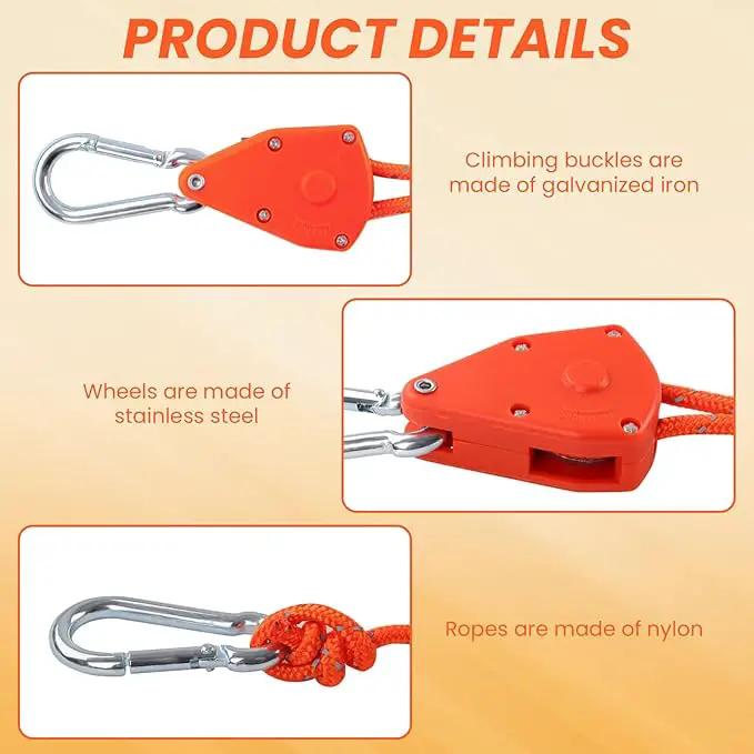 ECOTREK Ecotrek Reflective Ratchet Guy Ropes – Adjustable Tent Tie Down Ropes with Pulley JP5687 Ecotrek Reflective Ratchet Guy Ropes – Adjustable Tent Tie Down Ropes with Pulley JP5687