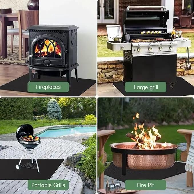 ECOTREK BBQ & Outdoor Cooking Ecotrek BBQ Grill Mat - Fireproof Deck & Patio Protector, Double-Sided Waterproof Oil-Proof HC12101 Ecotrek BBQ Grill Mat - Fireproof Deck & Patio Protector, Double-Sided Waterproof Oil-Proof HC12101