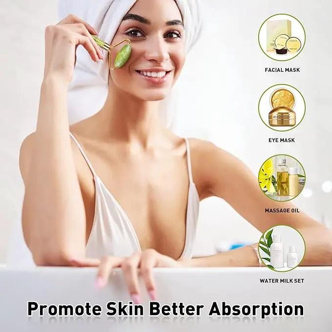 Poppy Gifts Jade Roller and Gua Sha Massager Set Jade Roller and Gua Sha Massager Set