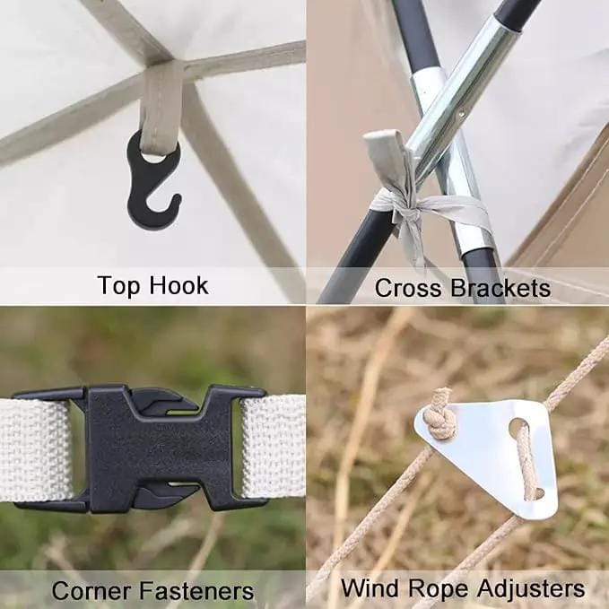 ECOTREK Canopy Dome Canopy Gazebo Tent – 4.2 × 4.2 × 2.3m LCF28517 Dome Canopy Gazebo Tent – 4.2 × 4.2 × 2.3m LCF28517
