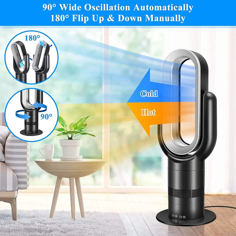 salelink.co.nz Unbranded 2 in 1 Bladeless Heater Cooler Fan 2 In 1 Bladeless Heater Cooler Fan Portable
