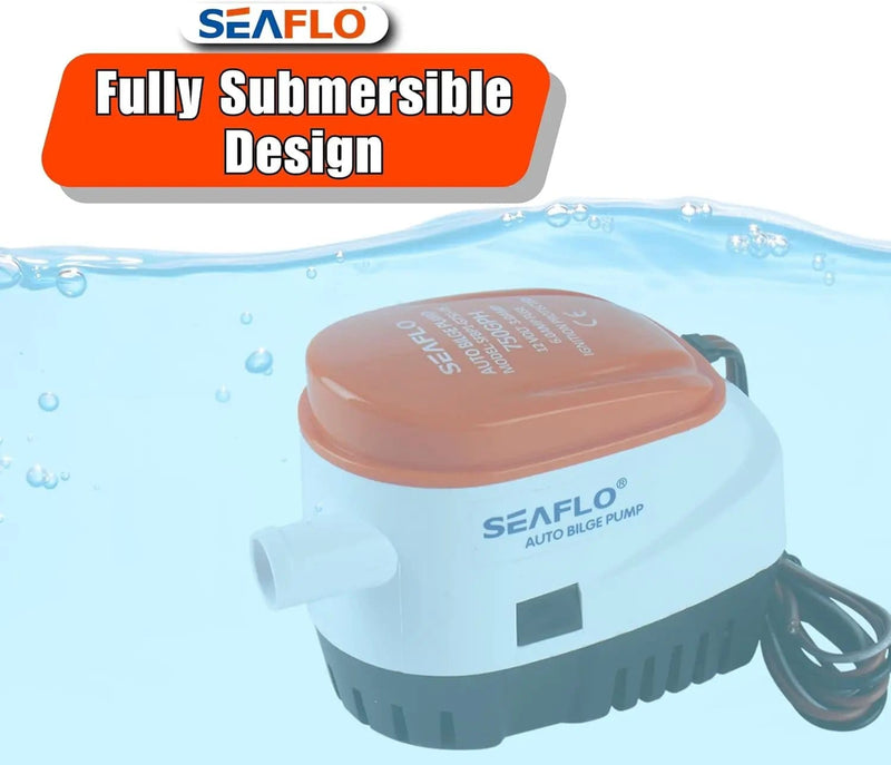 12V 750GPH Seaflo Automatic Submersible Bilge Pump – view 3