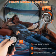 salelink.co.nz Unbranded Camping Fan with LED Lantern Camping Fan with LED Lantern | Action Outdoors NZ