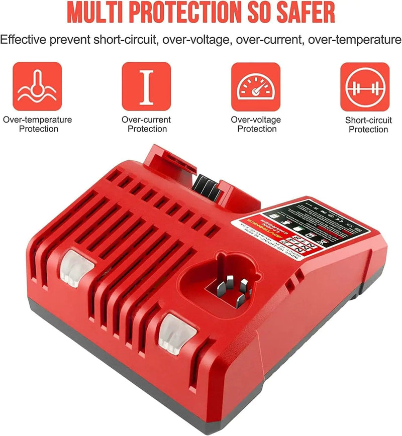 salelink.co.nz Unbranded For Milwaukee M18 M12 Battery Charger For Milwaukee M18 M12 Battery Charger | Action Outdoors NZ