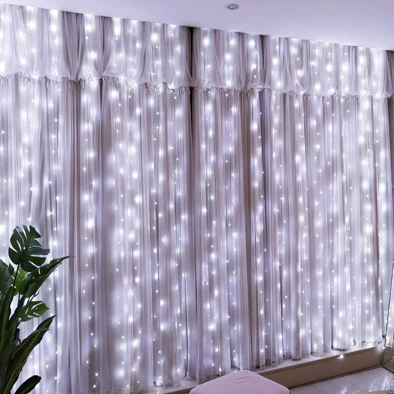300 LED Curtain String Fairy Light Christmas Light – view 2