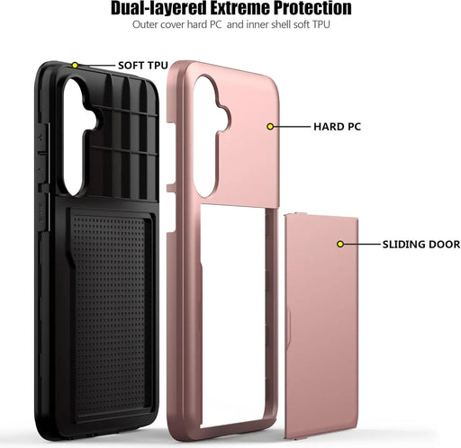 Samsung S25 Case - Card Holder Shockproof Rugged (PR9025) – view 2
