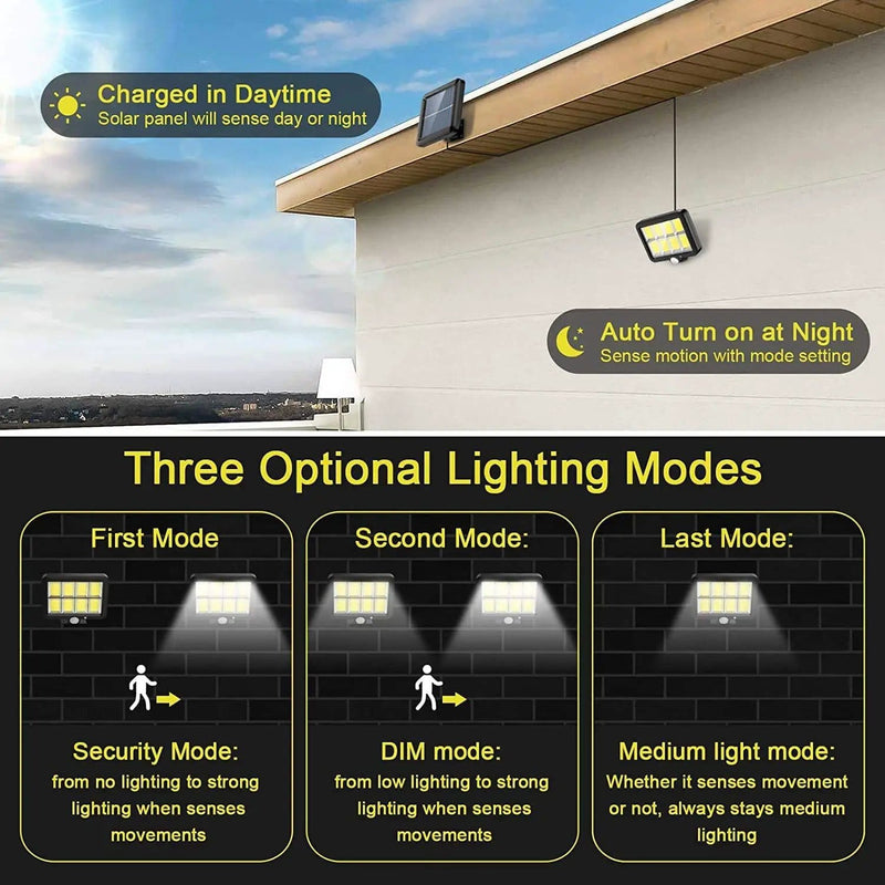 Solar Light Motion Sensor Security Led Flood Light Outdoor Garden Light – view 2