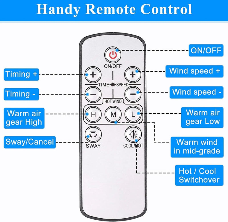 salelink.co.nz Unbranded 2 in 1 Bladeless Heater Cooler Fan 2 In 1 Bladeless Heater Cooler Fan Portable
