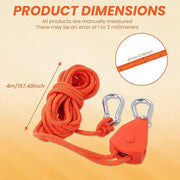 ECOTREK Ecotrek Reflective Ratchet Guy Ropes – Adjustable Tent Tie Down Ropes with Pulley JP5687 Ecotrek Reflective Ratchet Guy Ropes – Adjustable Tent Tie Down Ropes with Pulley JP5687