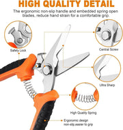 3PCS Garden Pruning Scissors Shears Clippers Set – view 4