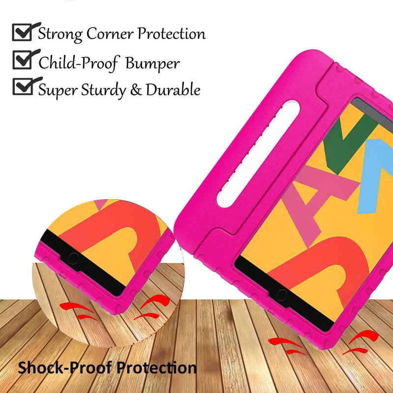 salelink.co.nz Unbranded iPad 10.2 9th Gen Kids Shockproof Case Cover iPad 10.2 9th Gen Kids Shockproof EVA Foam Case Pink